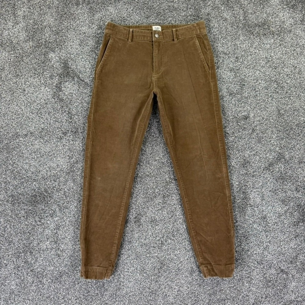 Flint and Tinder Mens 31 Brown Corduroy Jogger Pants Stretch Drawstring Athletic